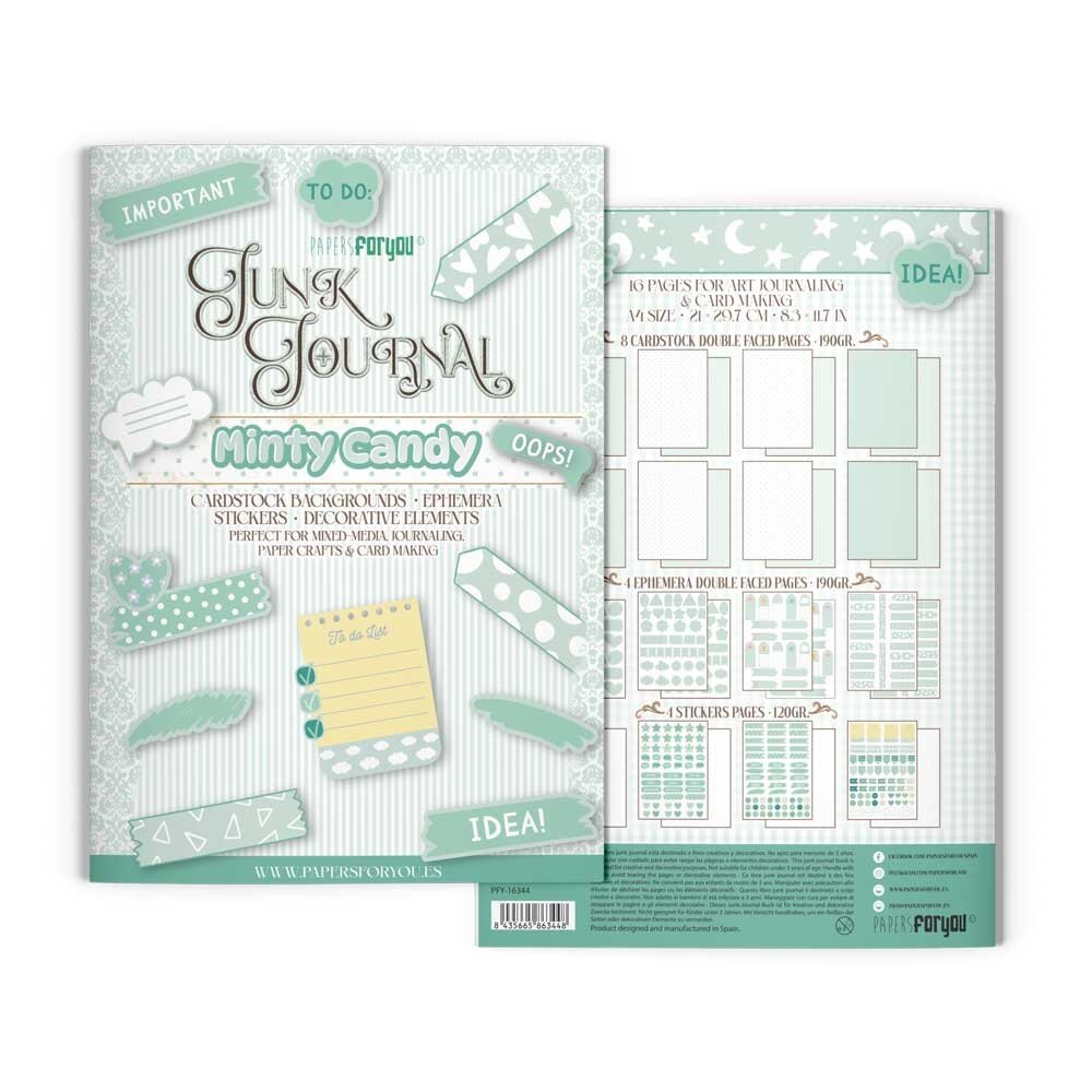 Papers For You Basic Mint A4 Junk Journal (PFY-16344)