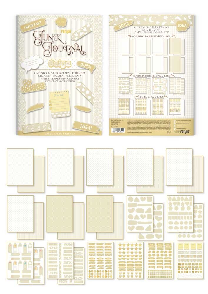 Papers For You Basic Beige A4 Junk Journal (PFY-16345) Papers For You Basic Beige A4 Junk Journal (PFY-16345)