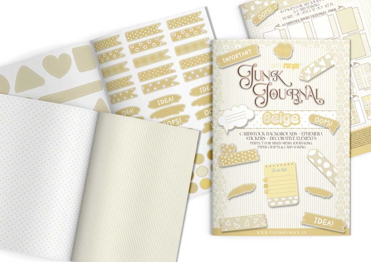 Papers For You Basic Beige A4 Junk Journal (PFY-16345) Papers For You Basic Beige A4 Junk Journal (PFY-16345)