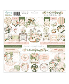 Mintay The Wedding Day 12x12 Inch Chipboard Ephemera Sheet (MT-TWD-14) Mintay The Wedding Day 12x12 Inch Chipboard Ephemera Sheet (MT-TWD-14)