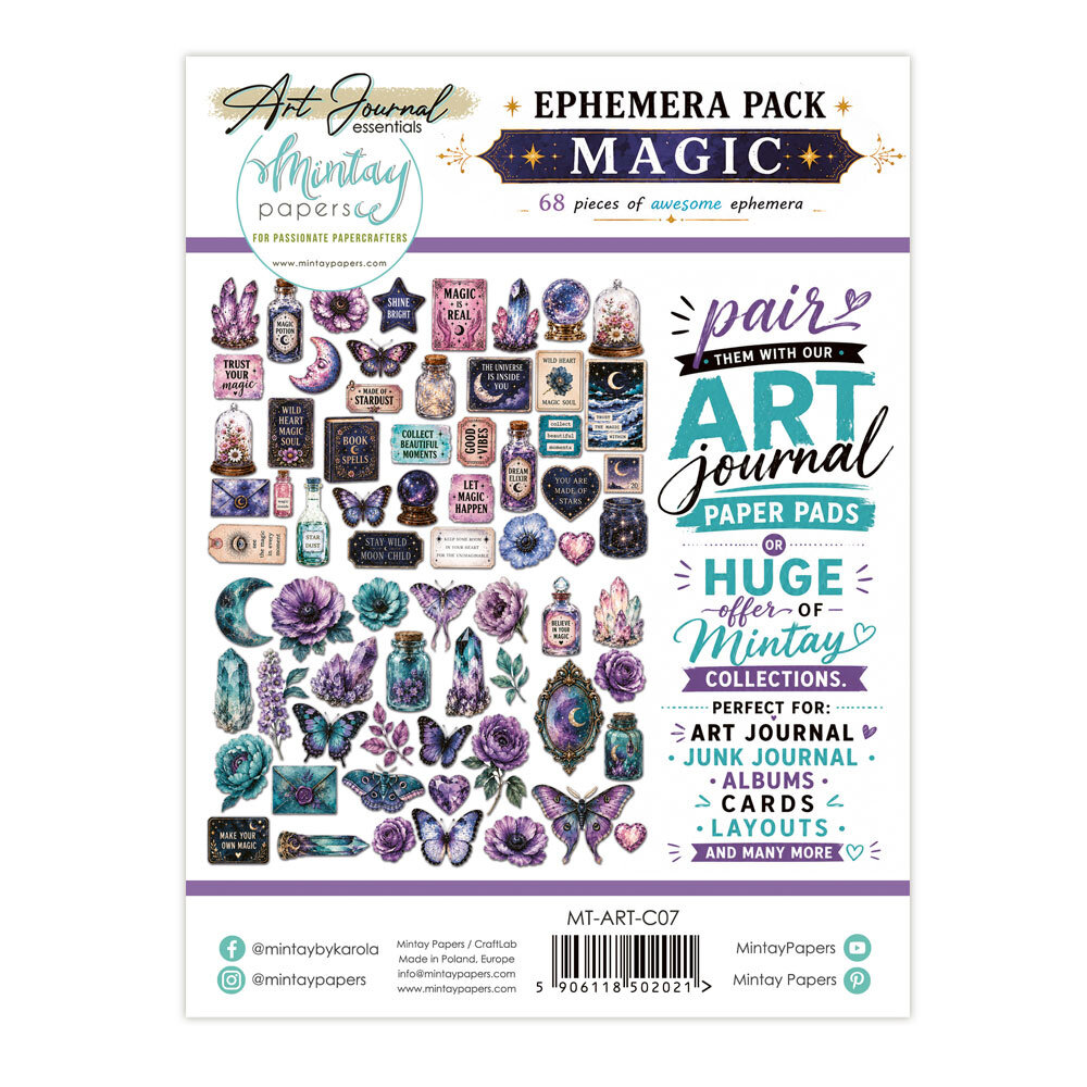 Mintay Art Journal Ephemera Pack Magic (MT-ART-C07) Mintay Art Journal Ephemera Pack Magic (MT-ART-C07)