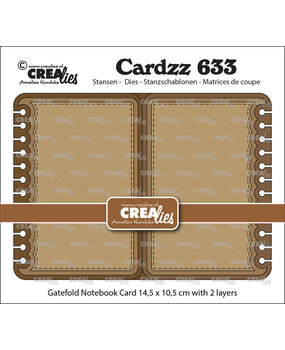 Crealies PRE-ORDER Cardzz Dies Gatefold Notebook Card Rechthoek (CLCZ633)
