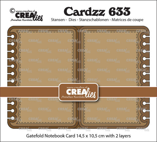 Crealies Cardzz Dies Gatefold Notebook Card Rechthoek (CLCZ633)