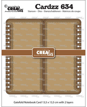 Crealies Cardzz Dies Gatefold Notebook Card Vierkant (CLCZ634)