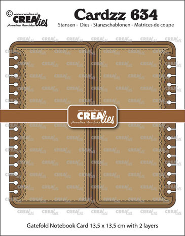 Crealies Cardzz Dies Gatefold Notebook Card Vierkant (CLCZ634)