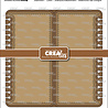 Crealies Cardzz Dies Gatefold Notebook Card Vierkant (CLCZ634)