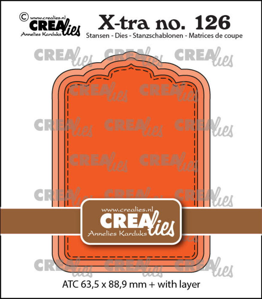 Crealies X-tra Dies ATC Paneel A (CLXtra126) Crealies X-tra Dies ATC Paneel A (CLXtra126)