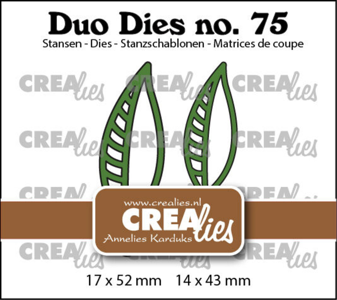 Crealies Duo Dies Open Blaadjes (CLDD75)