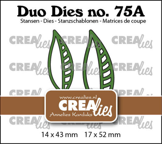 Crealies Duo Dies Open Blaadjes Spiegelbeeld (CLDD75a) Crealies Duo Dies Open Blaadjes Spiegelbeeld (CLDD75a)