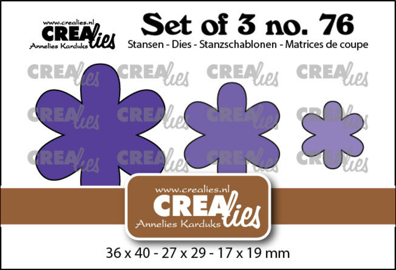 Crealies Set Dies Dichte Bloemen (CLSet76)