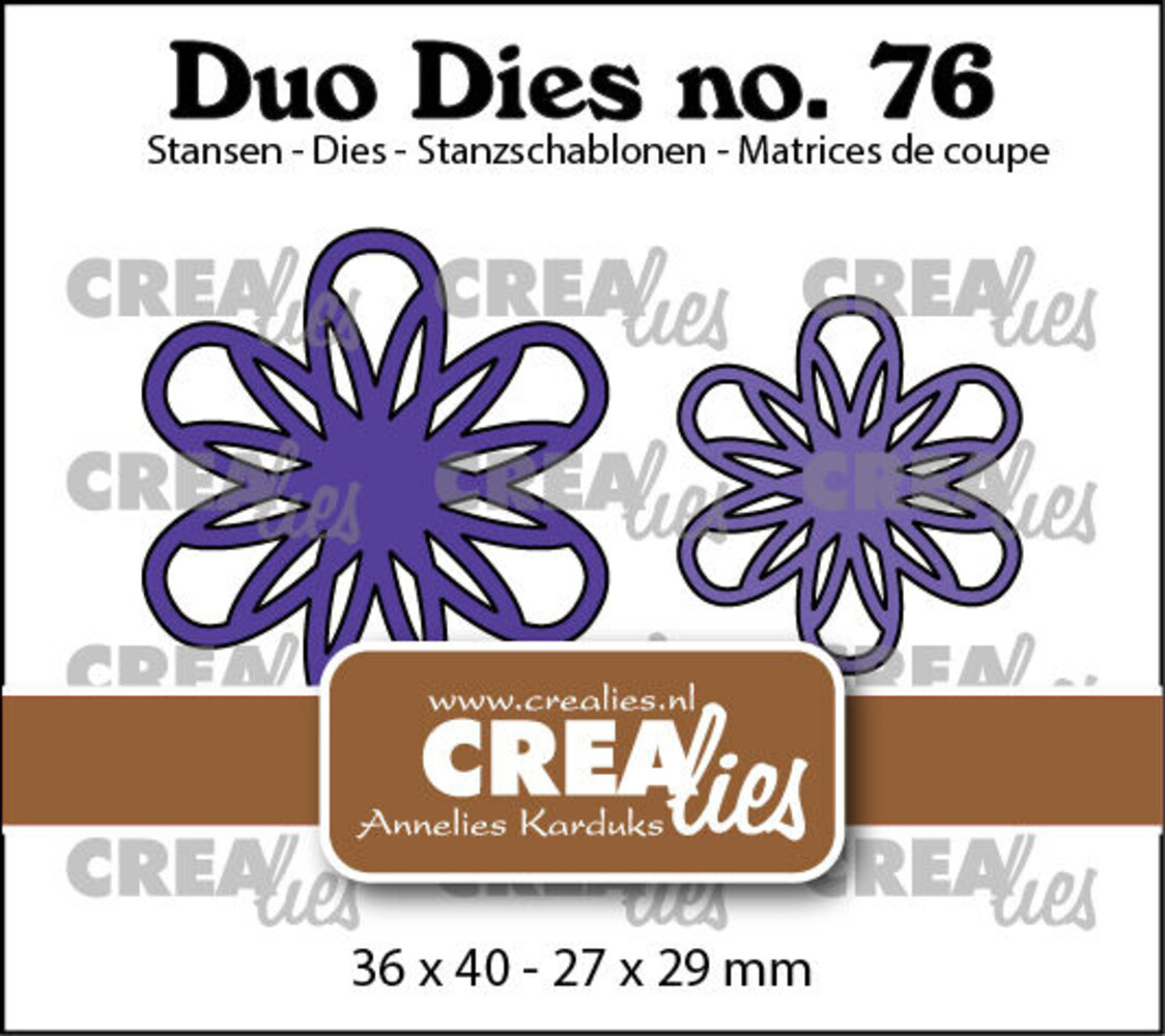 Crealies Duo Dies Open Bloemen (CLDD76)