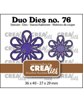 Crealies Duo Dies Open Bloemen (CLDD76)