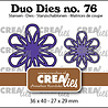 Crealies Duo Dies Open Bloemen (CLDD76)