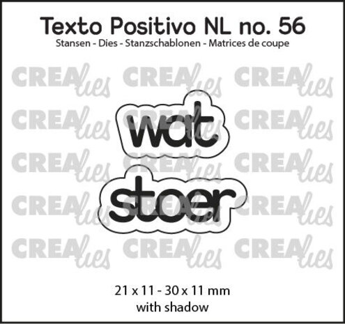 Crealies Texto Positivo Dies Wat Stoer (POSNL56) Crealies Texto Positivo Dies Wat Stoer (POSNL56)