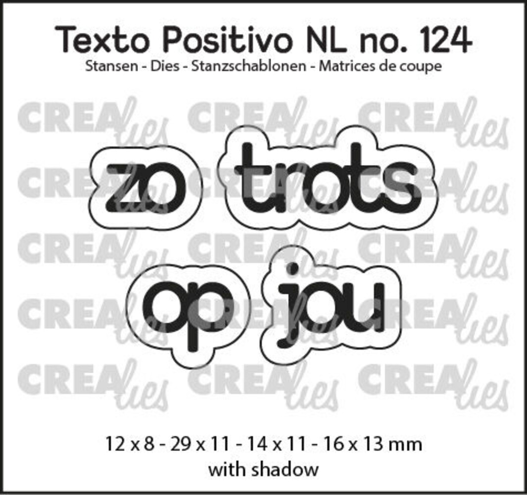 Crealies Texto Positivo Dies Zo Trots Op Jou (POSNL124) Crealies Texto Positivo Dies Zo Trots Op Jou (POSNL124)