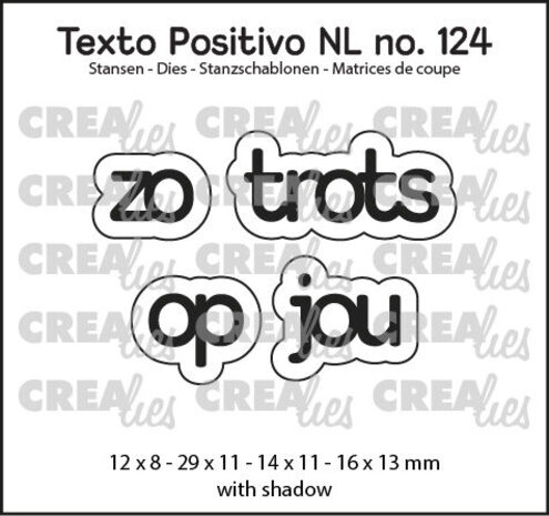 Crealies Texto Positivo Dies Zo Trots Op Jou (POSNL124) Crealies Texto Positivo Dies Zo Trots Op Jou (POSNL124)