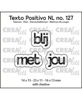 Crealies Texto Positivo Dies Blij Met Jou (POSNL127)