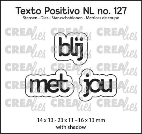 Crealies Texto Positivo Dies Blij Met Jou (POSNL127) Crealies Texto Positivo Dies Blij Met Jou (POSNL127)