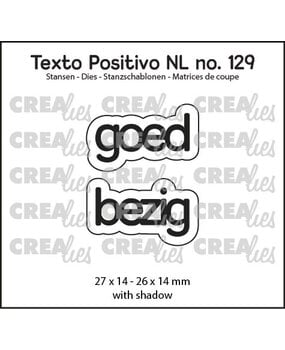 Crealies PRE-ORDER Texto Positivo Dies Goed Bezig (POSNL129)