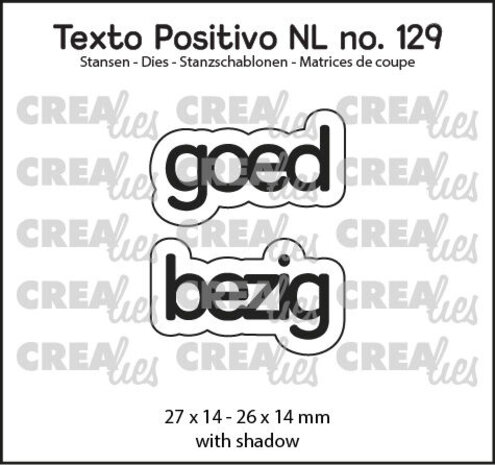 Crealies Texto Positivo Dies Goed Bezig (POSNL129) Crealies Texto Positivo Dies Goed Bezig (POSNL129)