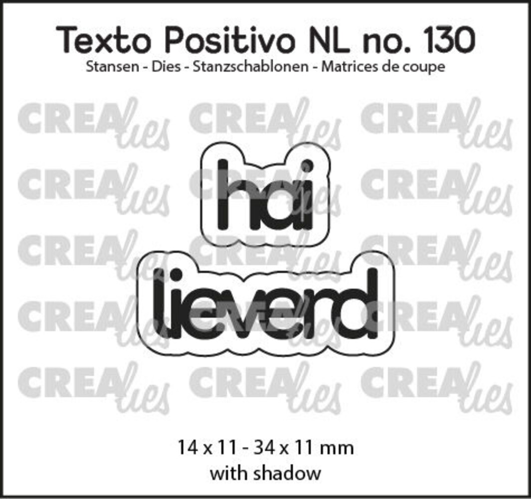 Crealies Texto Positivo Dies Hai Lieverd (POSNL130)