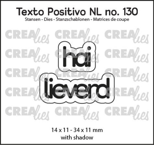 Crealies Texto Positivo Dies Hai Lieverd (POSNL130)