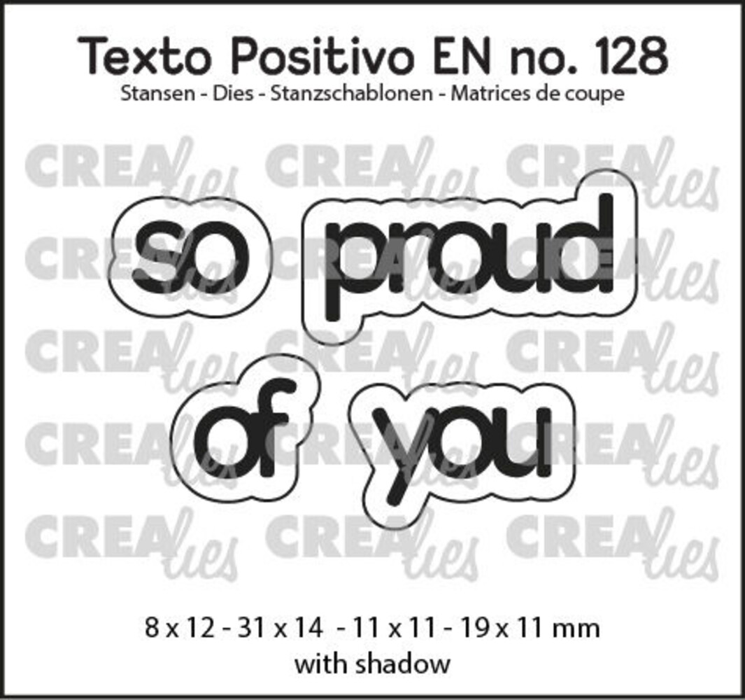 Crealies Texto Positivo Dies So Proud Of You (POSEN128)