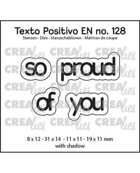 Crealies PRE-ORDER Texto Positivo Dies So Proud Of You (POSEN128)