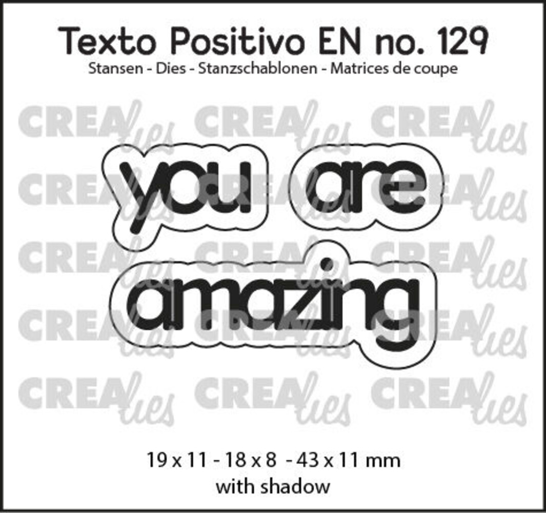 Crealies Texto Positivo Dies You Are Amazing (POSEN129) Crealies Texto Positivo Dies You Are Amazing (POSEN129)