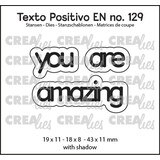 Crealies Texto Positivo Dies You Are Amazing (POSEN129)