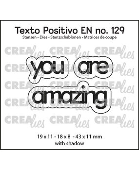 Crealies Texto Positivo Dies You Are Amazing (POSEN129)