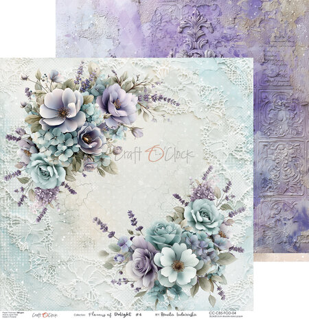 Craft O'Clock Flowers of Delight 12x12 Inch Paper Set (CC-C85-FOD-00) Craft O'Clock Flowers of Delight 12x12 Inch Paper Set (CC-C85-FOD-00)