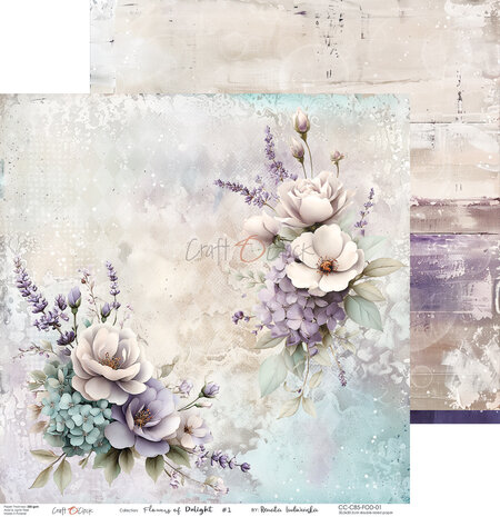 Craft O'Clock Flowers of Delight 12x12 Inch Paper Set (CC-C85-FOD-00) Craft O'Clock Flowers of Delight 12x12 Inch Paper Set (CC-C85-FOD-00)