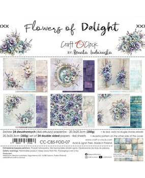 Craft O'Clock PRE-ORDER Flowers of Delight 8x8 Inch Paper Set (CC-C85-FOD-07)