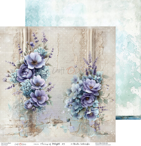Craft O'Clock Flowers of Delight 8x8 Inch Paper Set (CC-C85-FOD-07) Craft O'Clock Flowers of Delight 8x8 Inch Paper Set (CC-C85-FOD-07)