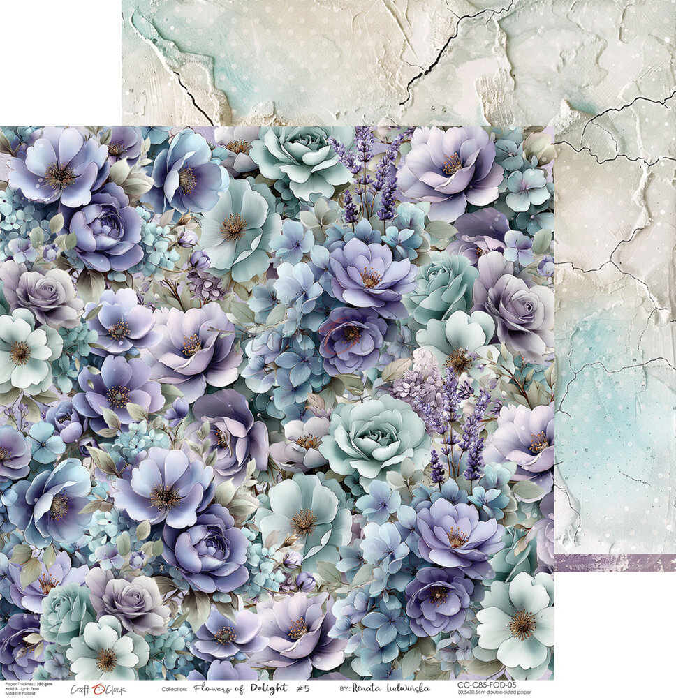 Craft O'Clock Flowers of Delight 6x6 Inch Paper Set (CC-C85-FOD-10) Craft O'Clock Flowers of Delight 6x6 Inch Paper Set (CC-C85-FOD-10)