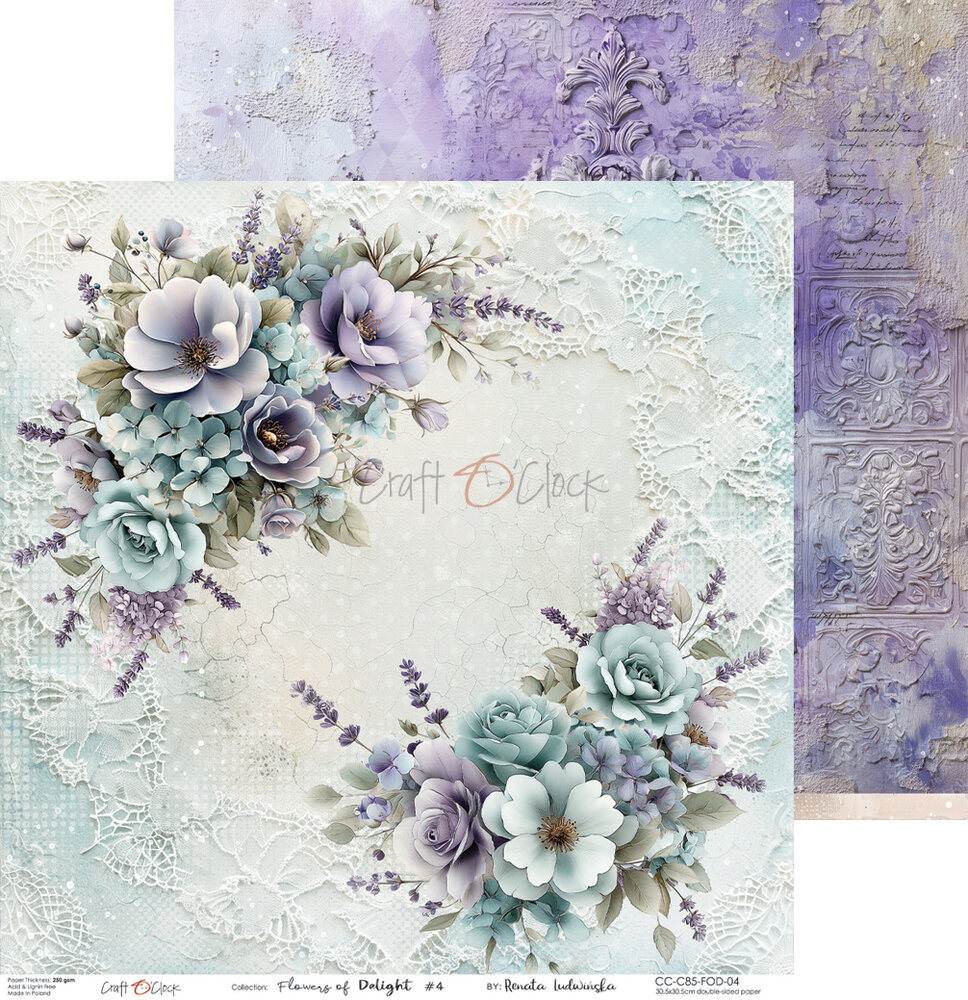 Craft O'Clock Flowers of Delight 6x6 Inch Paper Set (CC-C85-FOD-10) Craft O'Clock Flowers of Delight 6x6 Inch Paper Set (CC-C85-FOD-10)