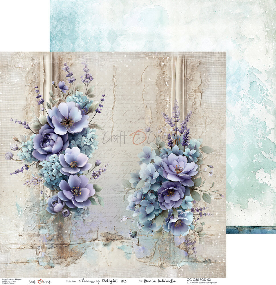 Craft O'Clock Flowers of Delight 6x6 Inch Paper Set (CC-C85-FOD-10) Craft O'Clock Flowers of Delight 6x6 Inch Paper Set (CC-C85-FOD-10)