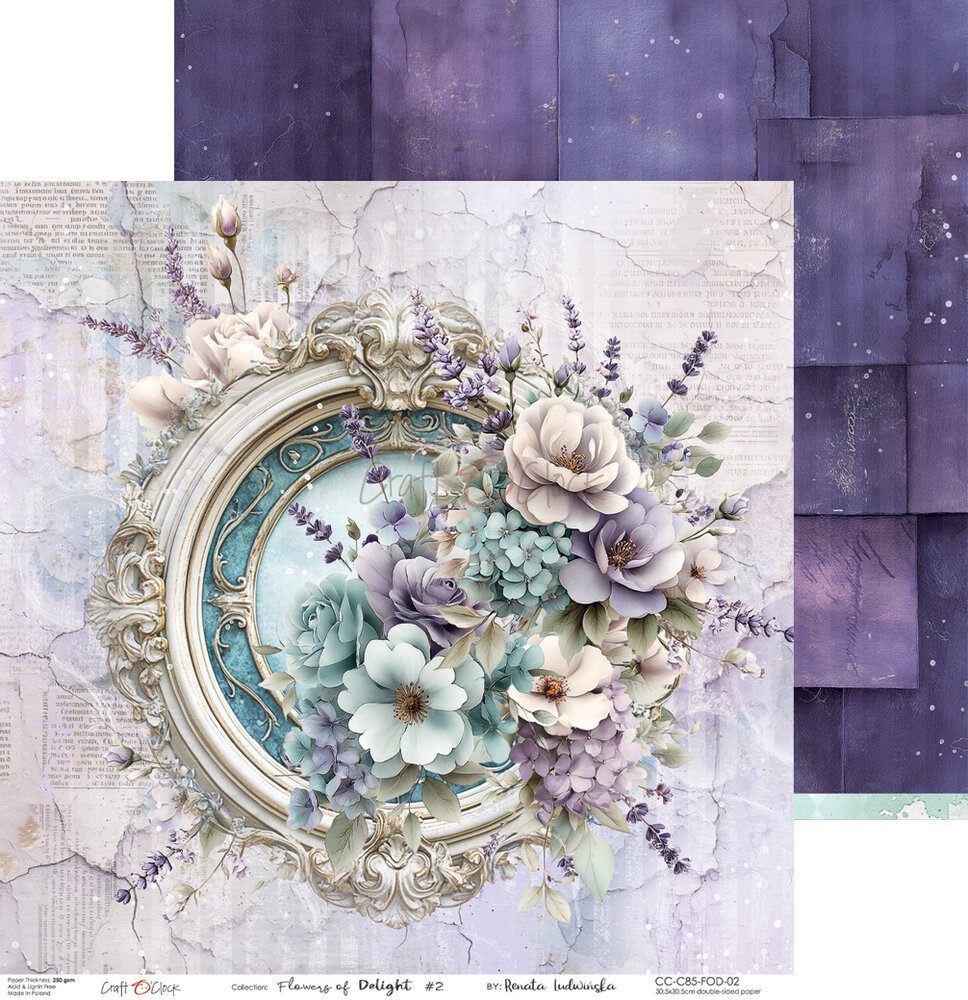 Craft O'Clock Flowers of Delight 6x6 Inch Paper Set (CC-C85-FOD-10) Craft O'Clock Flowers of Delight 6x6 Inch Paper Set (CC-C85-FOD-10)