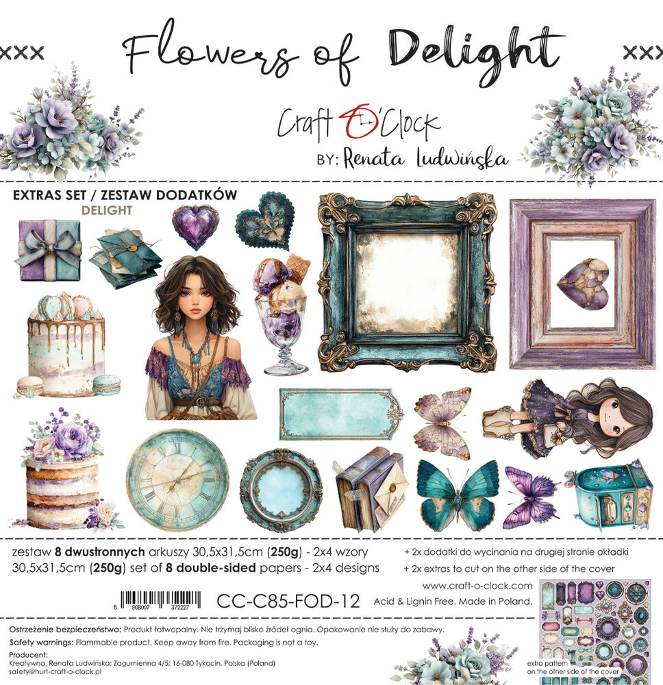 Craft O'Clock Flowers of Delight Extras Set Delight (CC-C85-FOD-12) Craft O'Clock Flowers of Delight Extras Set Delight (CC-C85-FOD-12)