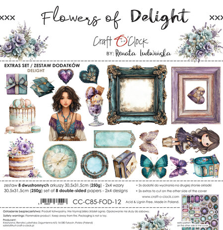 Craft O'Clock Flowers of Delight Extras Set Delight (CC-C85-FOD-12) Craft O'Clock Flowers of Delight Extras Set Delight (CC-C85-FOD-12)