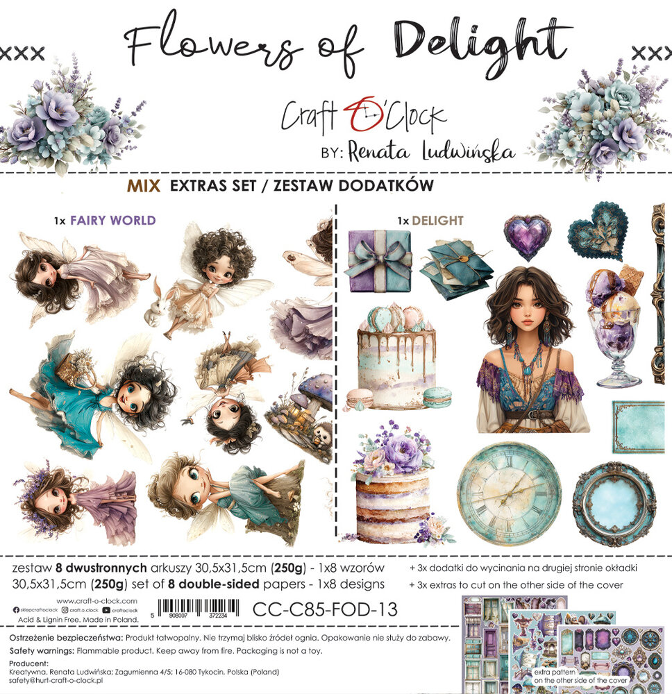 Craft O'Clock Flowers of Delight Extras Set Mix (CC-C85-FOD-13) Craft O'Clock Flowers of Delight Extras Set Mix (CC-C85-FOD-13)