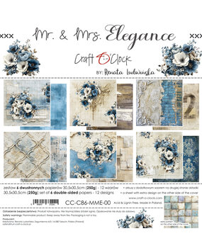 Craft O'Clock Mr. & Mrs. Elegance 12x12 Inch Paper Set (CC-C86-MME-00) Craft O'Clock Mr. & Mrs. Elegance 12x12 Inch Paper Set (CC-C86-MME-00)