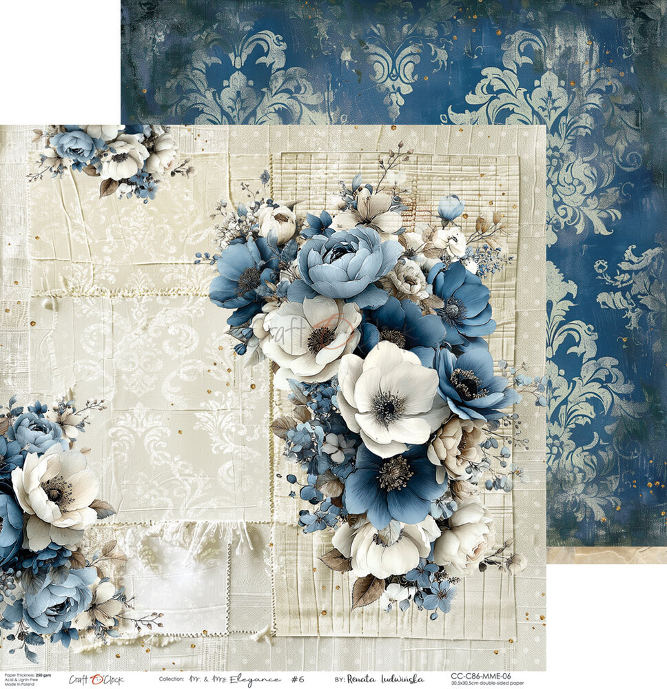 Craft O'Clock Mr. & Mrs. Elegance 6x6 Inch Paper Set (CC-C86-MME-10)