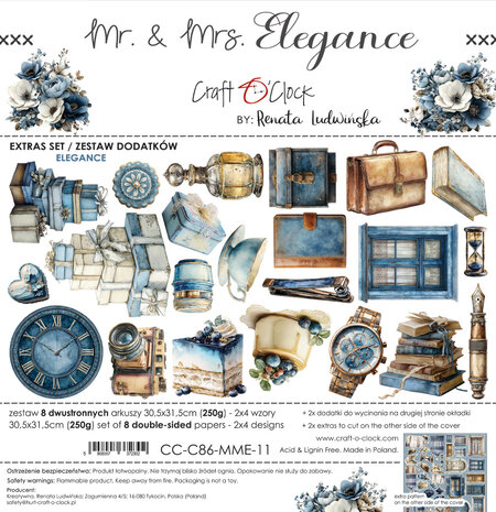 Craft O'Clock Mr. & Mrs. Elegance Extras Set Elegance (CC-C86-MME-11) Craft O'Clock Mr. & Mrs. Elegance Extras Set Elegance (CC-C86-MME-11)