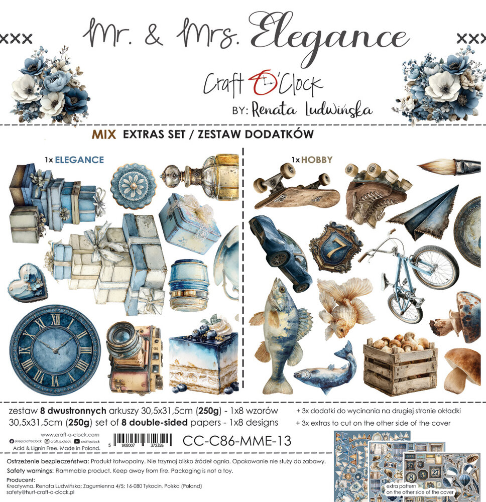 Craft O'Clock Mr. & Mrs. Elegance Extras Set Mix (CC-C86-MME-13) Craft O'Clock Mr. & Mrs. Elegance Extras Set Mix (CC-C86-MME-13)