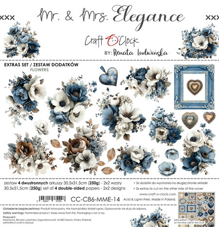 Craft O'Clock Mr. & Mrs. Elegance Extras Set Flowers (CC-C86-MME-14) Craft O'Clock Mr. & Mrs. Elegance Extras Set Flowers (CC-C86-MME-14)