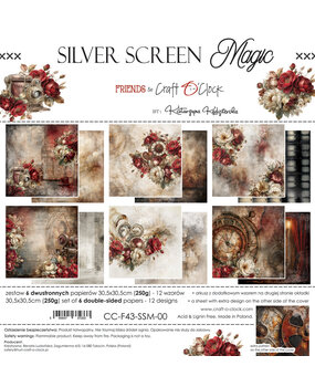 Craft O'Clock Silver Screen Magic 12x12 Inch Paper Set (CC-F43-SSM-00) Craft O'Clock Silver Screen Magic 12x12 Inch Paper Set (CC-F43-SSM-00)