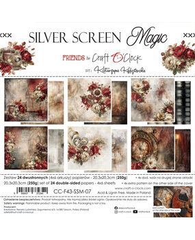 Craft O'Clock Silver Screen Magic 8x8 Inch Paper Set (CC-F43-SSM-07) Craft O'Clock Silver Screen Magic 8x8 Inch Paper Set (CC-F43-SSM-07)