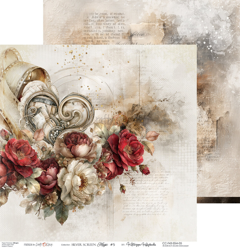 Craft O'Clock Silver Screen Magic 6x6 Inch Paper Set (CC-F43-SSM-10) Craft O'Clock Silver Screen Magic 6x6 Inch Paper Set (CC-F43-SSM-10)